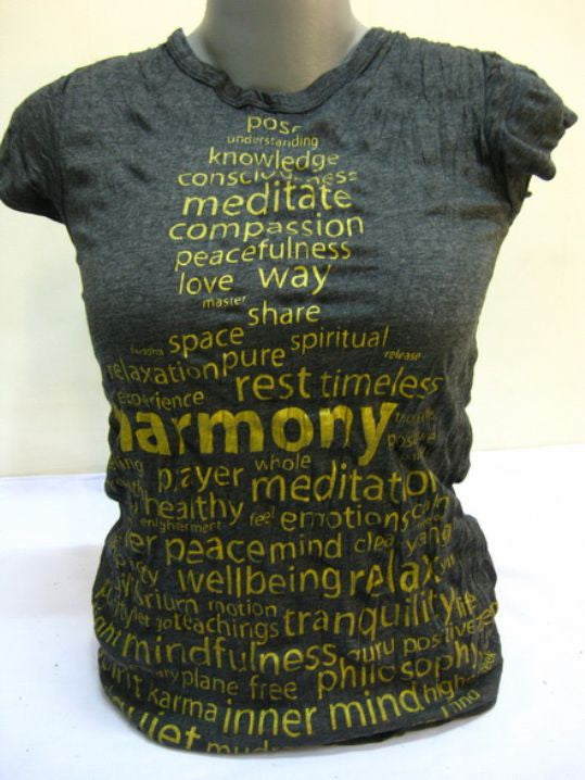Womens Gold on Black Harmony T-Shirt