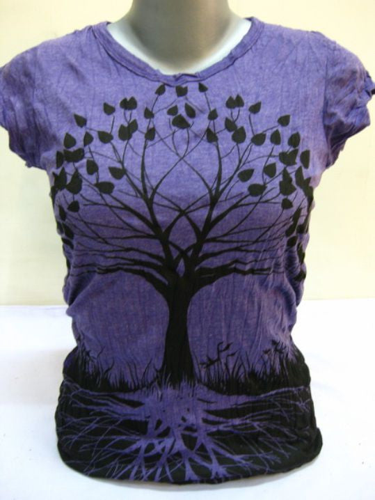 Womens Grape Tree Of Life T-Shirt