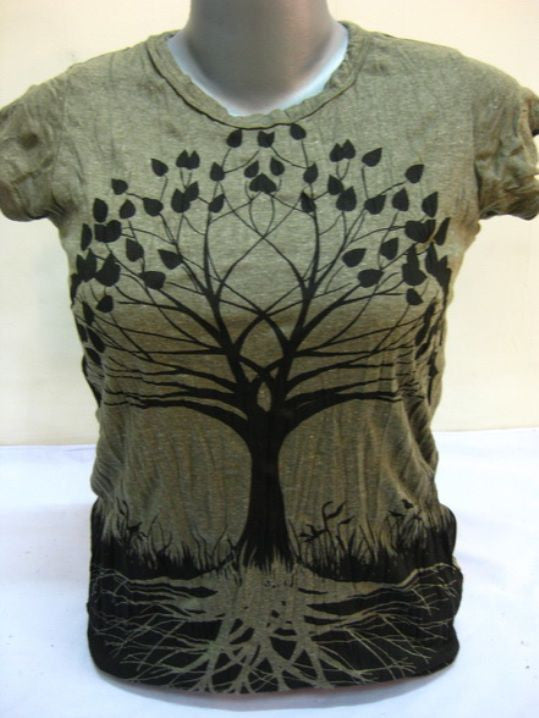 Womens Green Tree of Life T-Shirt