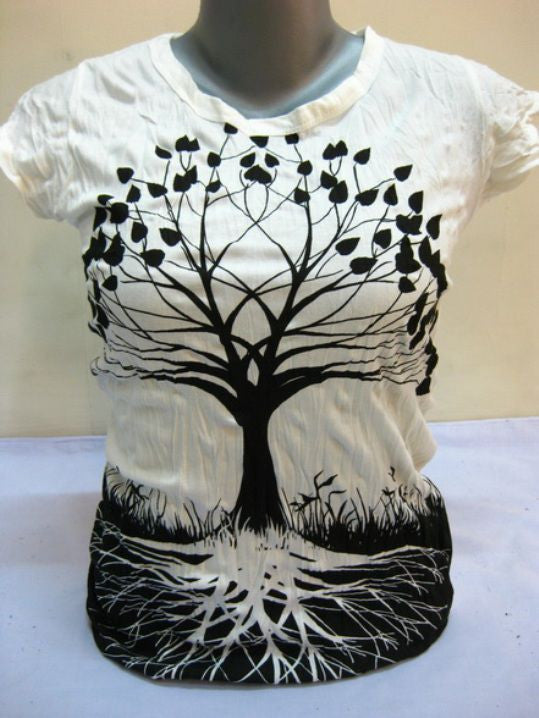 Womens White Tree of Life T-Shirt