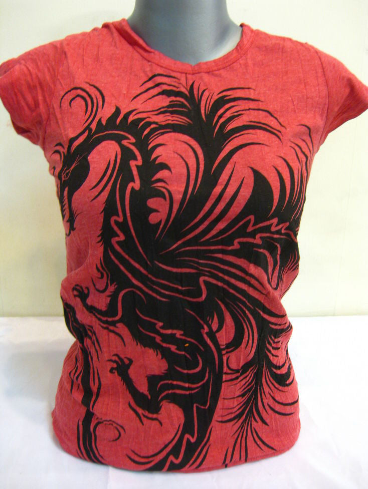 Womens Red The The Dragon T-Shirt