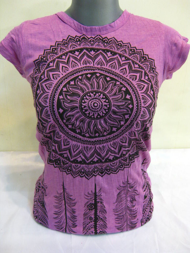 Womens Purple Dreamcatcher T-Shirt