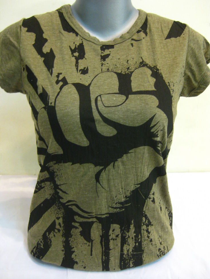 Womens Green Fight Fight T-Shirt