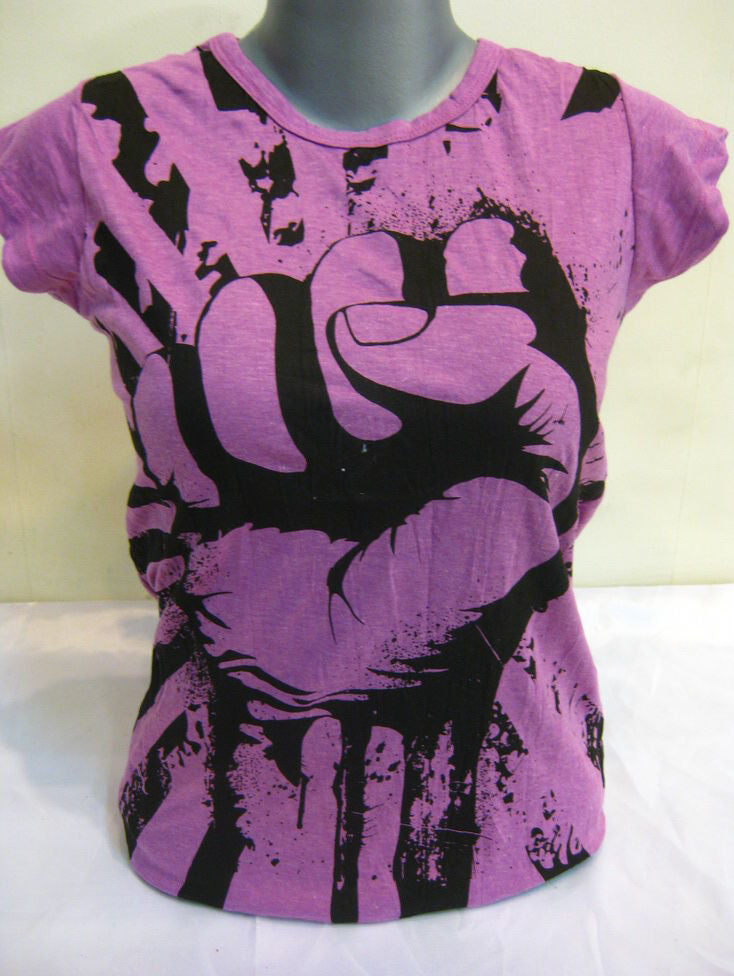 Womens Purple Fight Fight T-Shirt