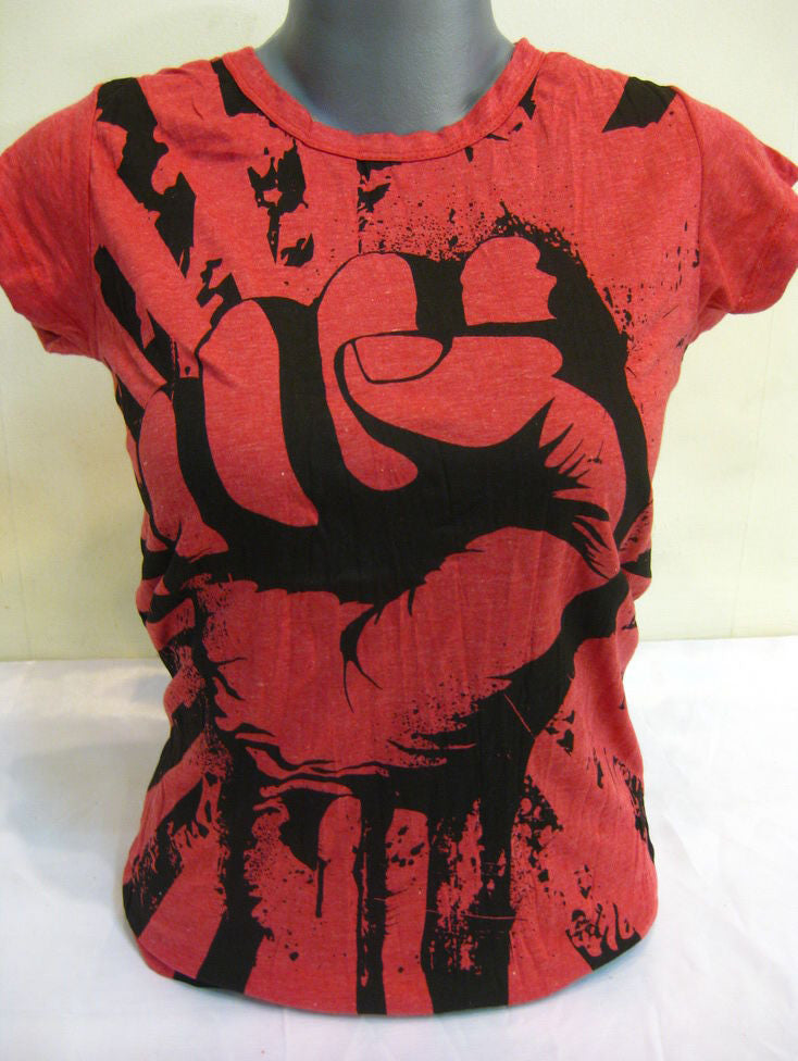 Womens Red Fight Fight T-Shirt