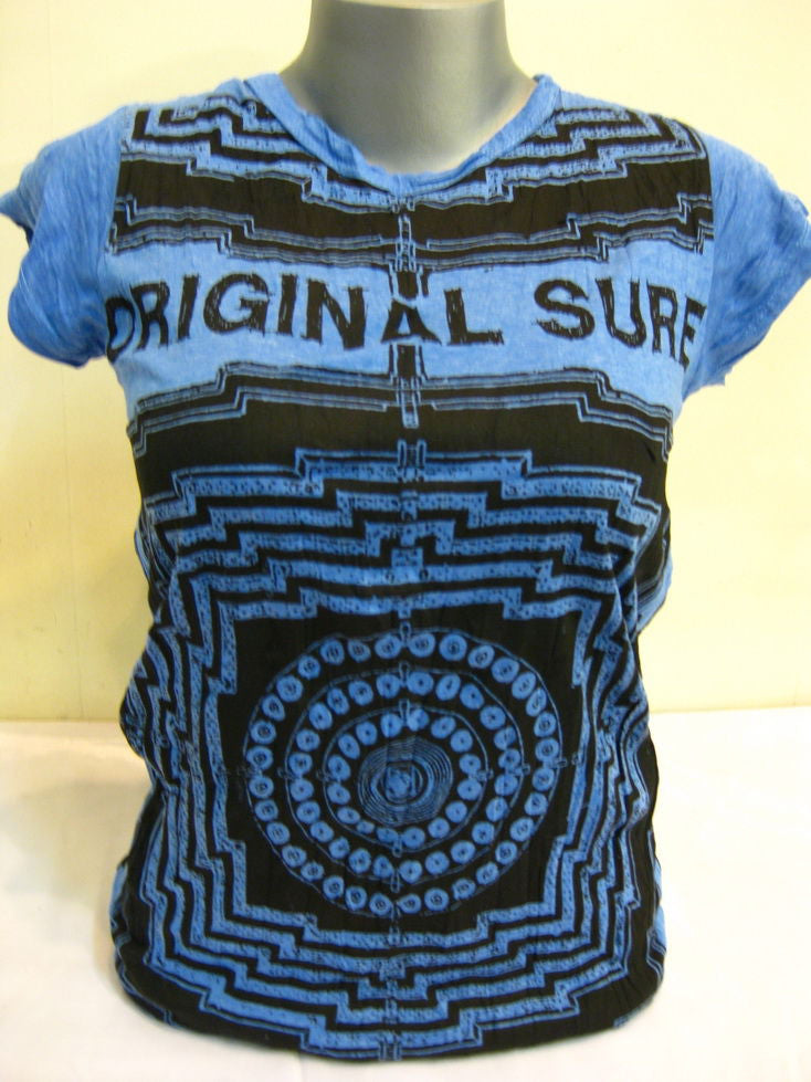 Womens Blue Labyrinth T-Shirt