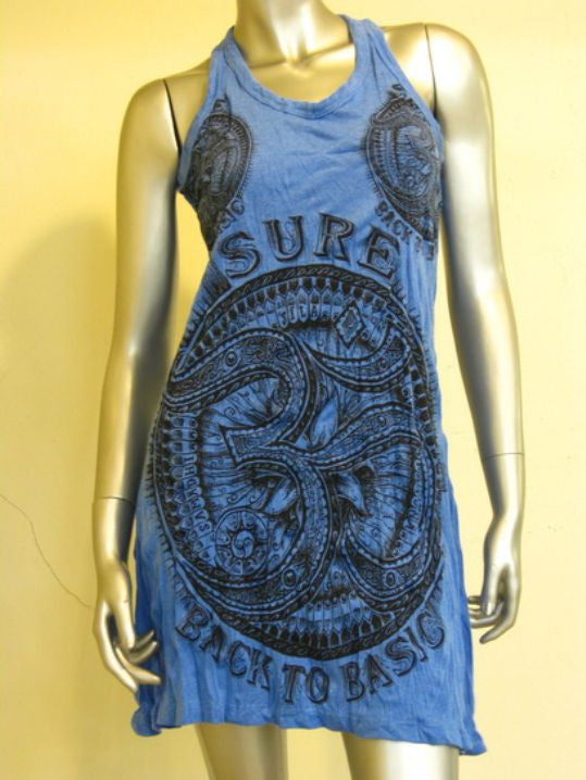Womens Blue Sure Ohm Tank Dress