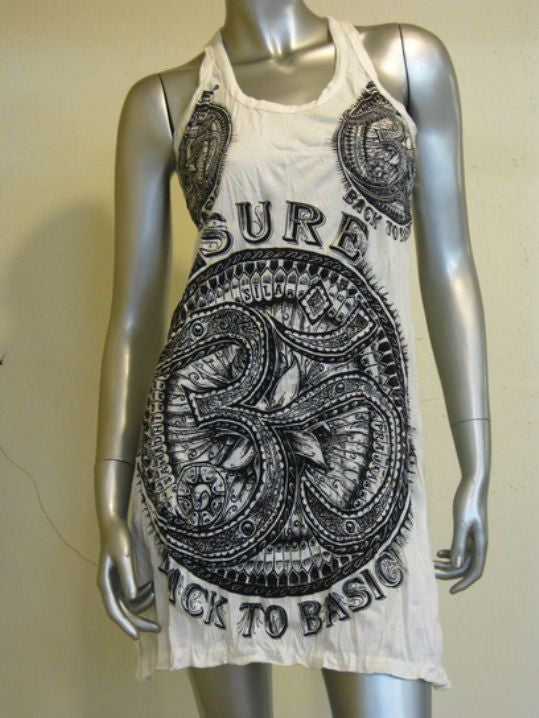 Womens White Sure Ohm Tank Dress