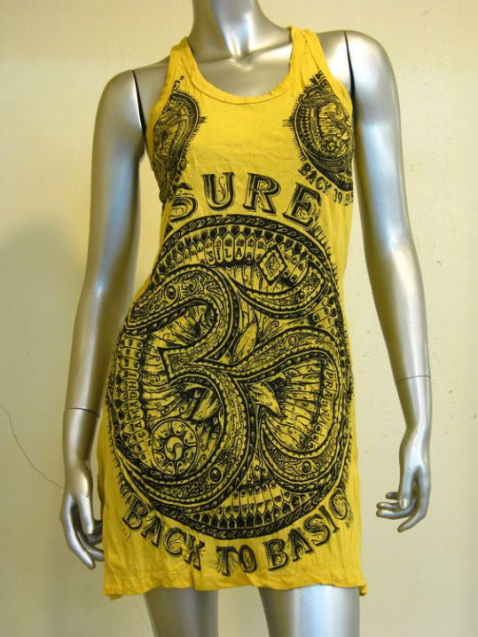 Womens Yellow Sure Ohm Tank Dress