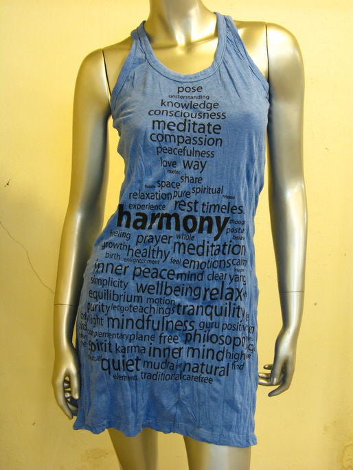 Womens Blue Harmony Tank Dress