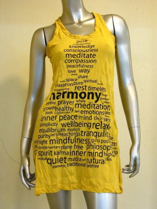 Womens Yellow Harmony Tank Dress