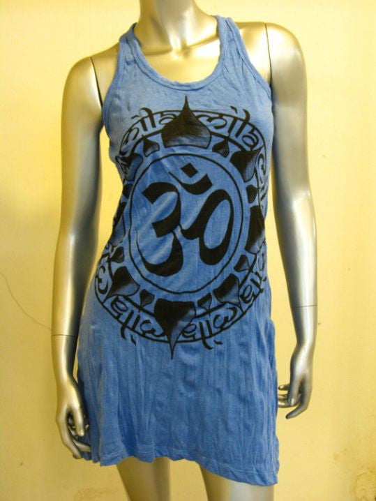 Womens Blue Infinitee Ohm Tank Dress