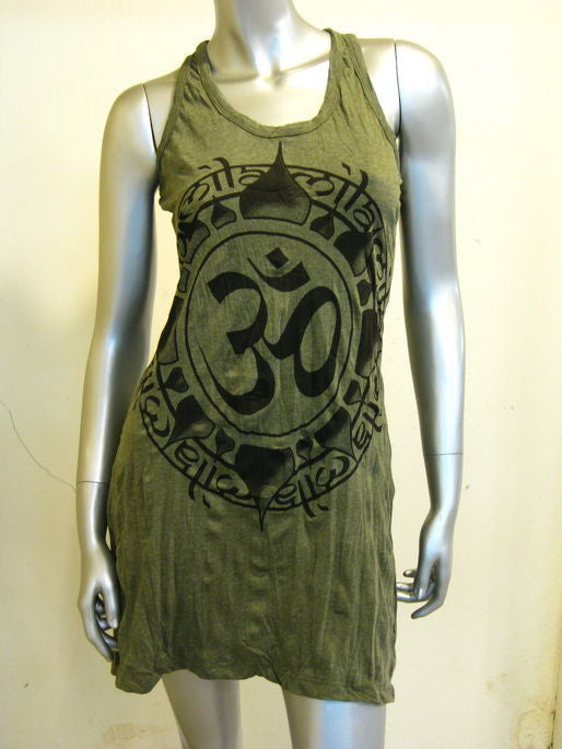 Womens Green Infinitee Ohm Tank Dress