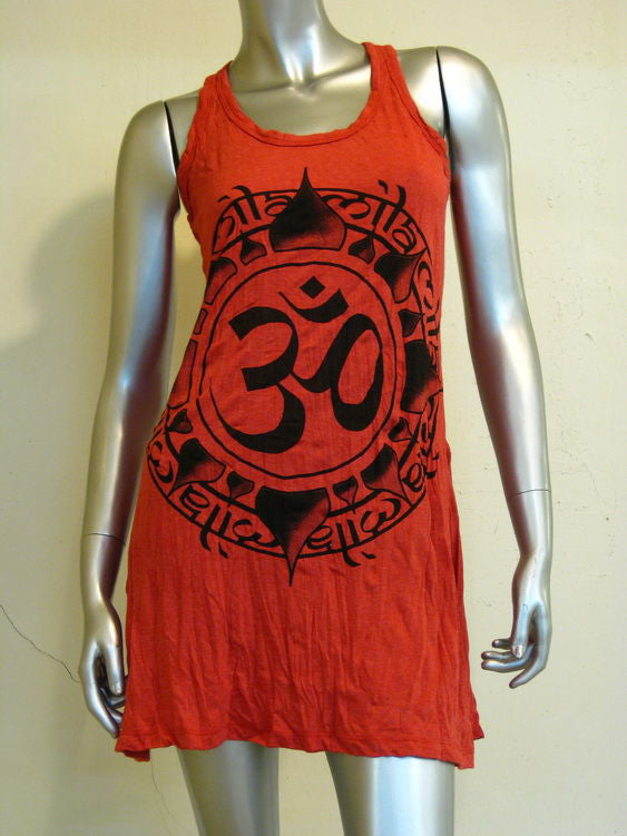 Womens Red Infinitee Ohm Tank Dress
