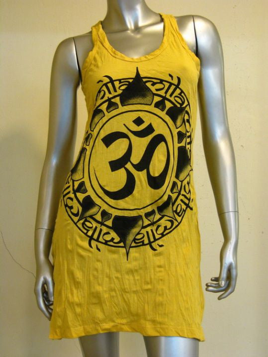 Womens Yellow Infinitee Ohm Tank Dress
