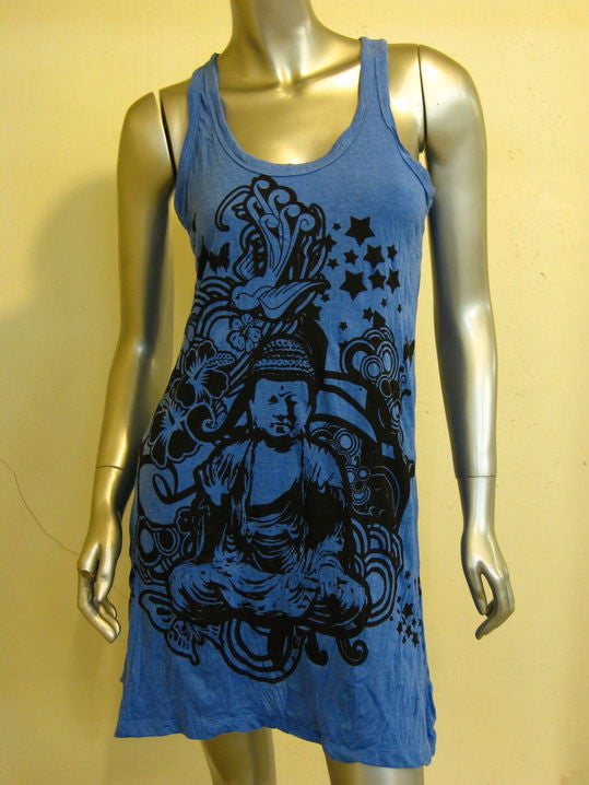 Womens Blue Buddha Dream Tank Dress