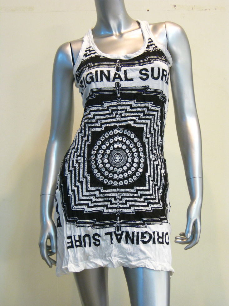 Womens White Labyrinth Tank Dress