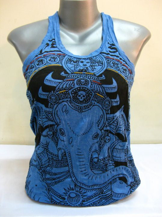 Womens Blue Batman Ganesh Tank Top
