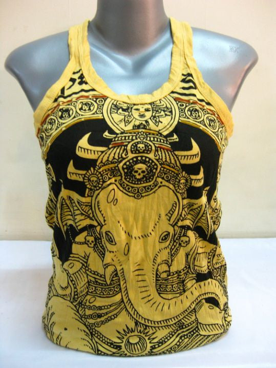 Womens Yellow Batman Ganesh Tank Top
