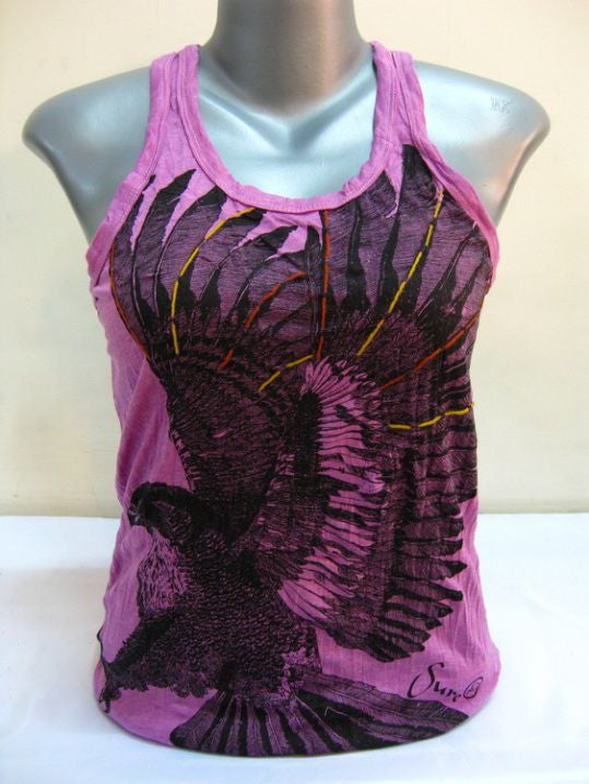 Womens Purple Eagle Tank Top