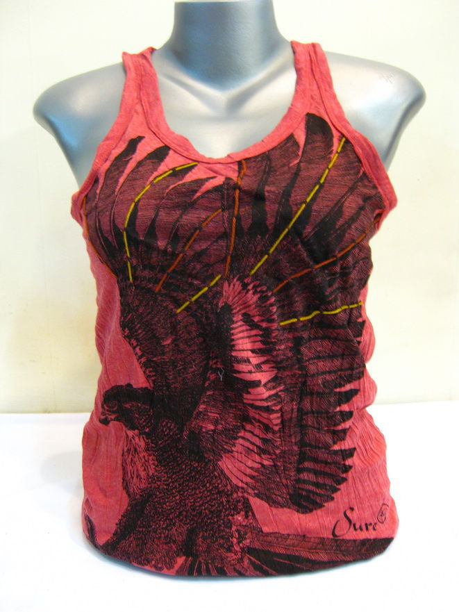 Womens Red Eagle Tank Top