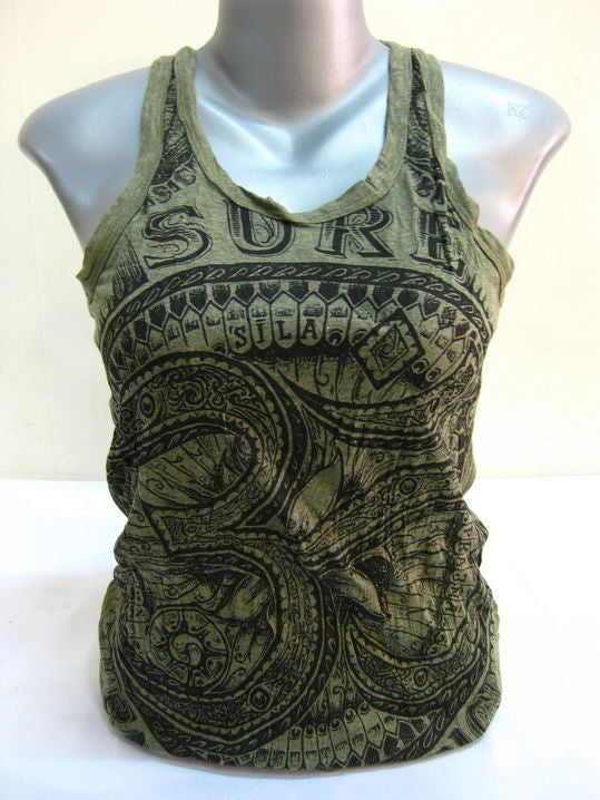 Womens Green Sure Ohm Tank Top