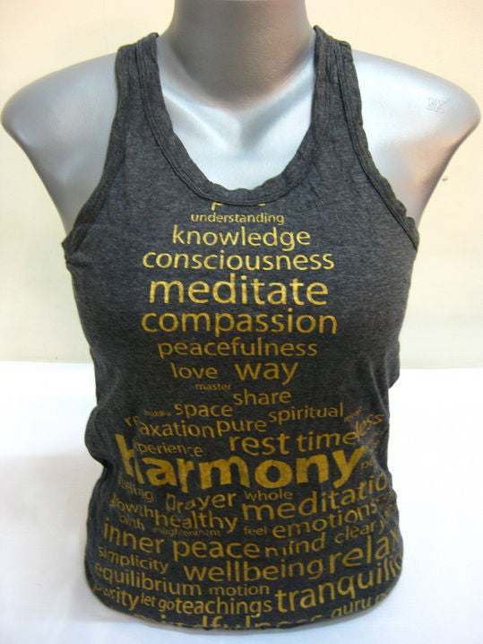 Womens Gold on Black Harmony Tank Top