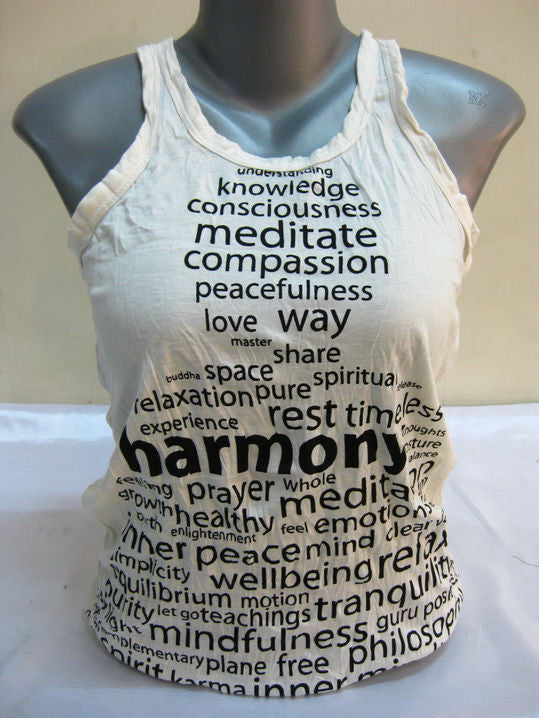 Womens White Harmony Tank Top