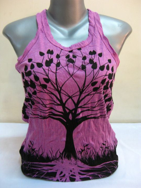 Womens Purple Tree Of Life Tank Top