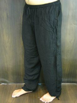 Unisex Black Super Soft Cotton Yoga Pants