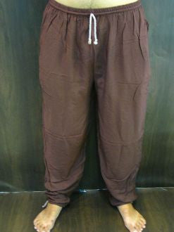 Unisex Brown Super Soft Cotton Yoga Pants