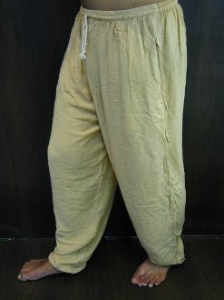 Unisex Cream Super Soft Cotton Yoga Pants