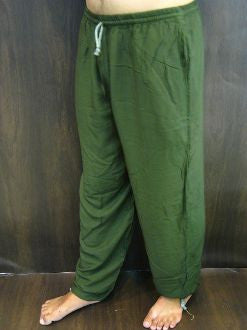 Unisex Green Super Soft Cotton Yoga Pants