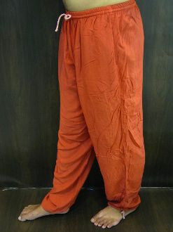 Unisex Orange Super Soft Cotton Yoga Pants