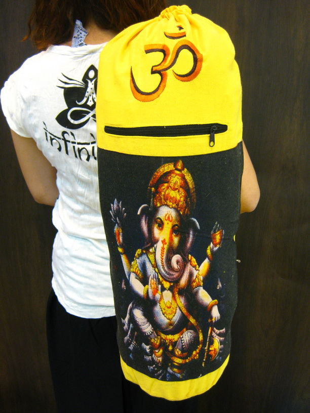 Yellow Embroidered Ohm | Ganesha Print Accessory
